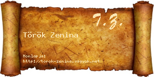 Török Zenina névjegykártya