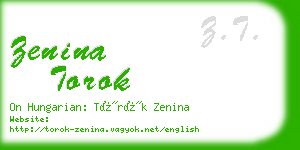 zenina torok business card